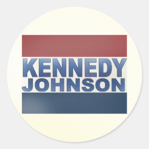 Kennedy Johnson Campaign Runder Aufkleber