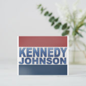Kennedy Johnson Kampagne Postkarte (Stehend Vorderseite)