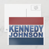 Kennedy Johnson Kampagne Postkarte (Vorne/Hinten)