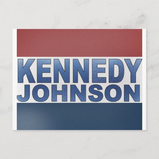 Kennedy Johnson Kampagne Postkarte (Vorderseite)