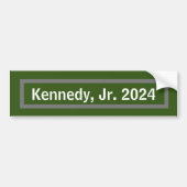 Kennedy Jr. 2024 grau/grün/weiß Autoaufkleber (Vorne)