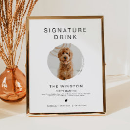 KENNEDY Minimalistisch 1 Foto Pet Signature Drink  Poster