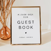 KENNEDY Minimalistisch Sign Unser Gästebuch Hochze