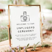 KENNEDY Modern Unplugged Zeremony Wedding Sign Poster