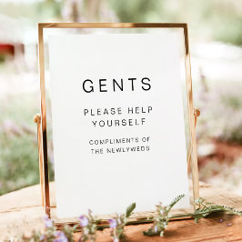 KENNEDY Moderne GENTS Badezimmer Toilettenartikel  Poster