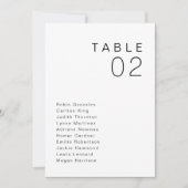 KENNEDY Moderne Minimalistische Tischplatine Einladung (Vorderseite)