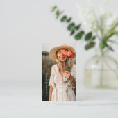 KENNEDY Modernes Minimalistisches Foto Visitenkarte (Stehend Vorderseite)