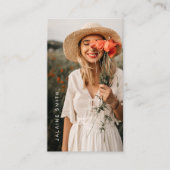 KENNEDY Modernes Minimalistisches Foto Visitenkarte (Vorderseite)