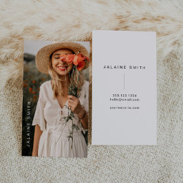 KENNEDY Modernes Minimalistisches Foto Visitenkarte