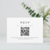 KENNEDY Modernes Minimalistisches QR Code Wedding Einladung (Stehend Vorderseite)