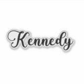 Kennedy Name - Handgeschriebene Kalligrafie Aufkleber (Vorderseite)
