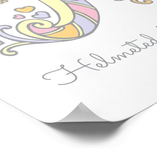 Kennedy Name und Bedeutung doodle Initial Art Post Poster (Ecke)