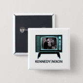 Kennedy Nixon 1960 Fernsehdebatte Button (Vorne & Hinten)