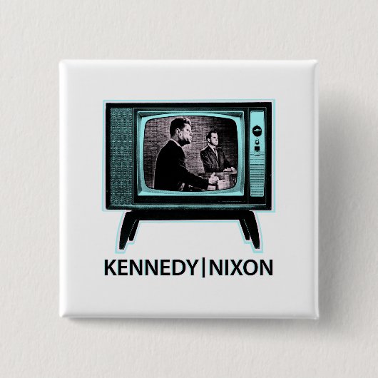 Kennedy Nixon 1960 Fernsehdebatte Button (Vorderseite)
