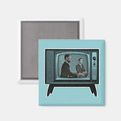 Kennedy Nixon 1960 Fernsehdebatte Magnet (Vorderseite/Rückseite)