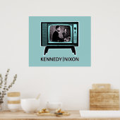 Kennedy Nixon 1960 Fernsehdebatte Poster (Küche)