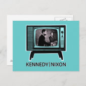 Kennedy Nixon 1960 Fernsehdebatte Postkarte (Vorne/Hinten)