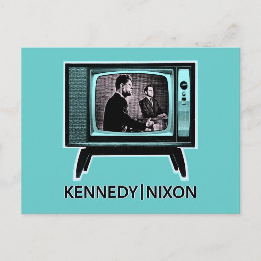 Kennedy Nixon 1960 Fernsehdebatte Postkarte (Vorderseite)