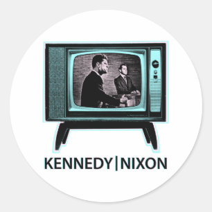 Kennedy Nixon 1960 TV-Debatte Runder Aufkleber