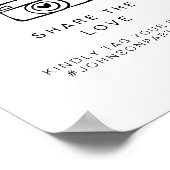 KENNEDY Oh Snap Foto Hashtag Wedding Sign Poster (Ecke)