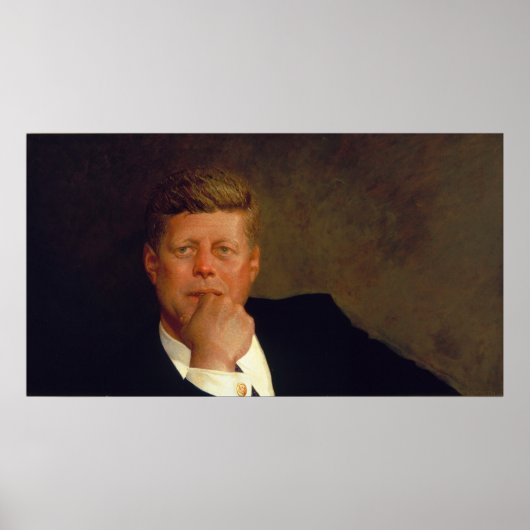 Kennedy Portrait im Weißen Haus von Biden Poster (Vorne)