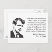 Kennedy Postkarte (Vorne/Hinten)