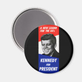 Kennedy-Präsidentschaftskampagne 1960 Magnet (Vorderseite/Rückseite)