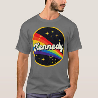 Kennedy Regenbogen im Vintagen Weltraumstil T-Shirt