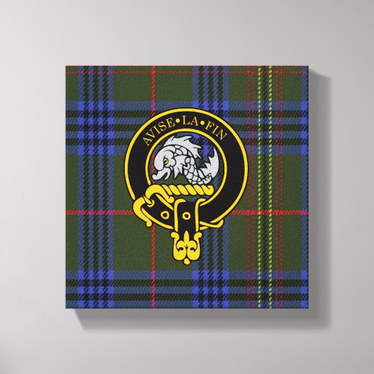Kennedy Scottish Wappen und Tartan Canvas print Leinwanddruck (Vorderseite)