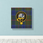 Kennedy Scottish Wappen und Tartan Canvas print Leinwanddruck (Insitu (Holzboden))