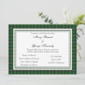 Kennedy Scottish Wedding Einladung (Stehend Vorderseite)