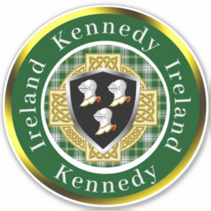 Kennedy Shield & Celtic Cross Personalisiert Aufkleber