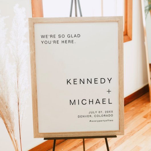KENNEDY Simple Modern Minimalistisch Wedding Willk Poster