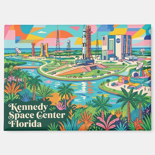 Kennedy Space Center Florida Magnet (Vorderseite)