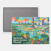 Kennedy Space Center Florida Magnet (Vorderseite/Rückseite)