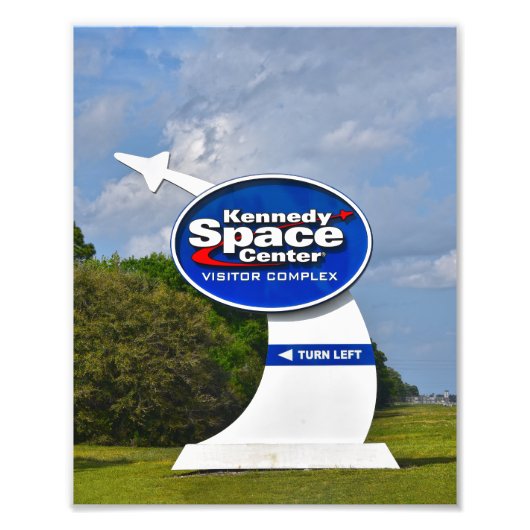 Kennedy Space Center Visitor Complex Sign Fotodruck (Vorne)
