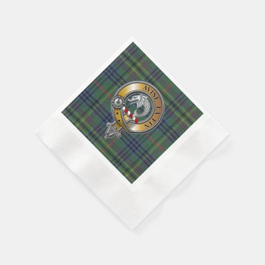 Kennedy Tartan & Abzeichen Serviette (Ecke)