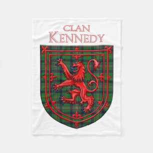 Kennedy Tartan Scottish Kariert Lion Rampant Fleecedecke