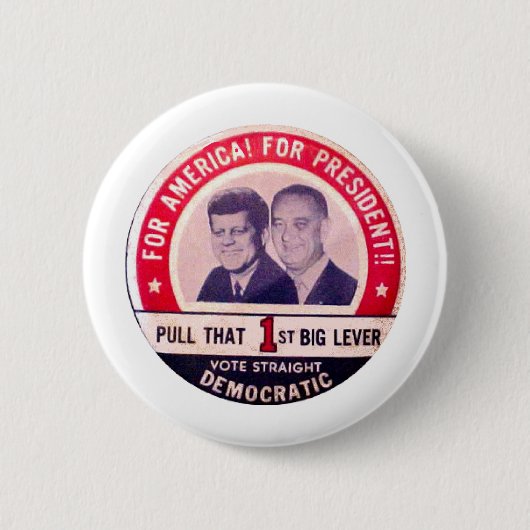 Kennedy- und Johnson-Kampagne Button (Vorderseite)