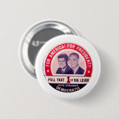 Kennedy- und Johnson-Kampagne Button (Vorne & Hinten)