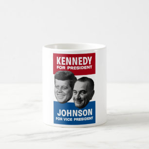 Kennedy- und Johnsonwahl-Plakat 1960 Kaffeetasse