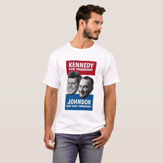 Kennedy- und Johnsonwahl-Plakat 1960 T-Shirt (Vorne ganz)