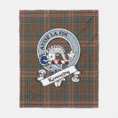 Kennedy Weathered Clan Abzeichen Tartan Kariert Fleecedecke (Vorderseite)