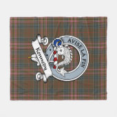 Kennedy Weathered Clan Abzeichen Tartan Kariert Fleecedecke (Vorderseite (Horizontal))