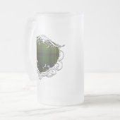 Kennedytartan-Herz Mattglas Bierglas (Vorderseite Links)
