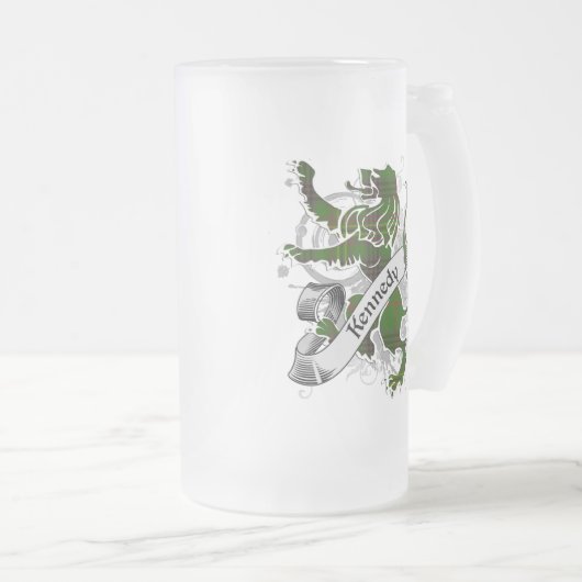Kennedytartan-Löwe Mattglas Bierglas (VorderseiteRechts)