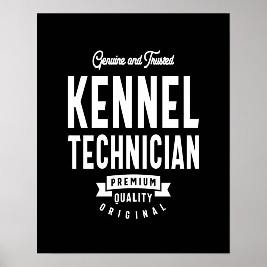 Kennel Technician Job Title-Geschenk Poster (Vorne)
