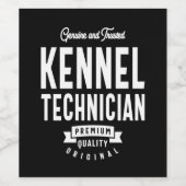 Kennel Technician Job Title-Geschenk Weinetikett (Einzelnes Label)