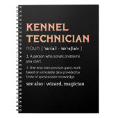 Kennel Techniker Definition Kennel Tech Männergesc Notizblock (Vorderseite)