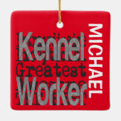 Kennel Worker Extraordinaire CUSTOM Keramikornament (Rückseite)